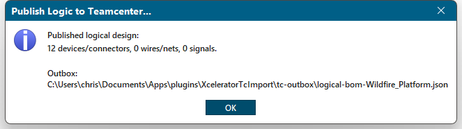 Publish Logic to Teamcenter action in Capital